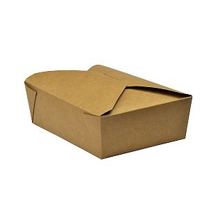 Коробка из крафт-картона No.3, 1800 мл, 195 x 140 x 65 мм, в пачке 180 шт