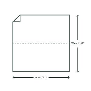 1-ply unbleached dispenser napkin (2 free dispen), 33 cm, 250 pcs per pack