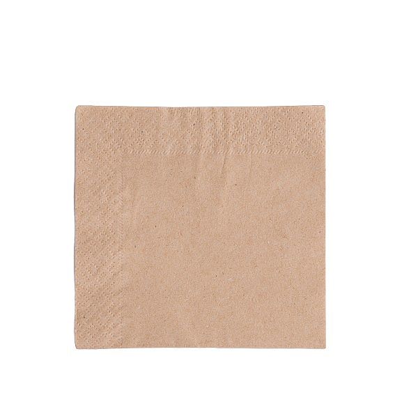 2-ply unbleached napkin, 24 cm, 250 pcs per pack