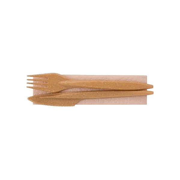 WPC Reusable cutlery set (fork, knife, napkin) 250pcs, 250 pcs per pack
