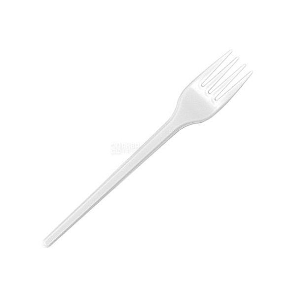 Reusable forks, white, 100 pcs per pack
