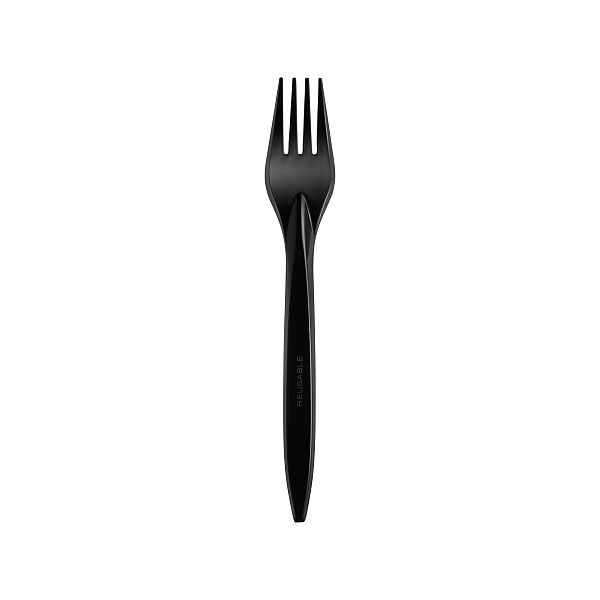 Reusable forks, black, 100 pcs per pack