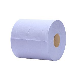 2-ply blue centrefeed roll (19.5cm x 150m), 6 pcs per pack