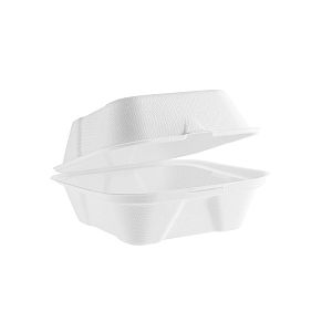 Bagasse burger box, 127 mm, 50 pcs per pack