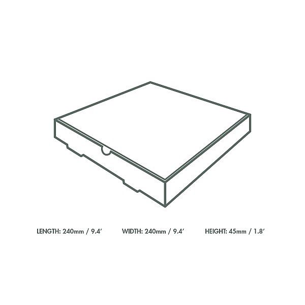 Pitsakarp kraft paberist, 228 mm, pruun, pakis 100 tk