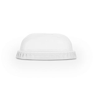 PLA dome lid with straw hole, 76-series, 50 pcs per pack