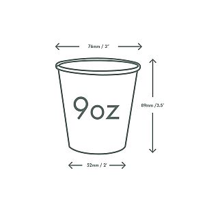 9oz paper cold cup, 76-Series, 50 pcs per pack