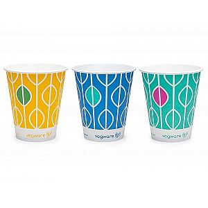 Papīra glāze “Hula” aukstajiem dzērieniem ar pārklājumu no kukurūzas cietes, 360 ml, 76. sērija, iesaiņots 50 gabali