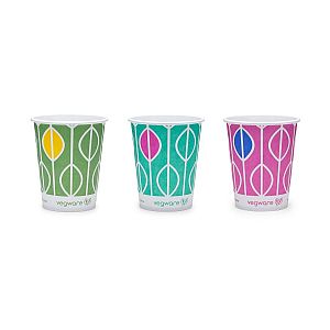 Papīra glāze “Hula” aukstajiem dzērieniem ar pārklājumu no kukurūzas cietes, 270 ml, 76. sērija, iesaiņots 50 gabali