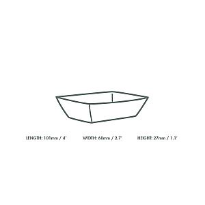 Поднос — тарелка из крафт-картона, 100 х 70 х 30 мм, в пачке 1000 шт