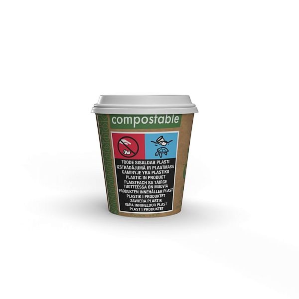 Brown kraft hot drink cup, 120 ml,629-series, 50 pcs per pack