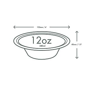 12oz moulded fibre bowl, natural, 50 pcs per pack