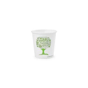Baltās karsto dzērienu tases “Green Tree”, 120 ml, iesaiņots 50 gabali