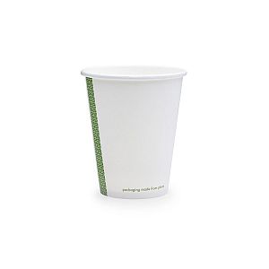 Стакан для горячих напитков из белой бумаги с покрытием из кукурузного крахмала, 240 мл, серия 79, в пачке 50 шт