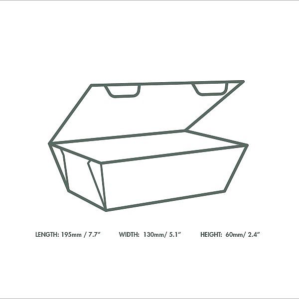 Прямоугольная коробка для бургеров 20,32 x 12,7 см из микрогофрокартона, в пачке 250 шт