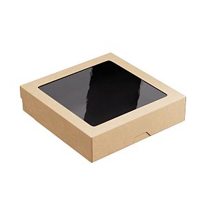 Toidukarp OneBox 1500 ml, must, 200 х 200 x 48 mm, pakis 25 tk