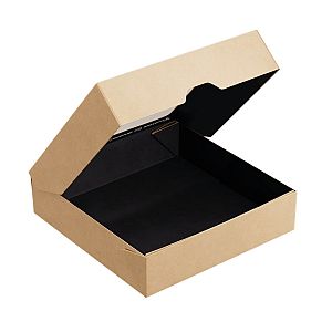 Toidukarp OneBox 350 ml, must, 200 х 200 x 48 mm, pakis 25 tk