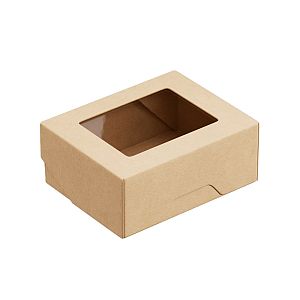 OneBox 350 ml kraft container, 80 х 100 x 40 mm, 25 pcs per pack