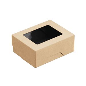 Toidukarp OneBox 350 ml, must, 80 х 100 x 40 mm, pakis 25 tk
