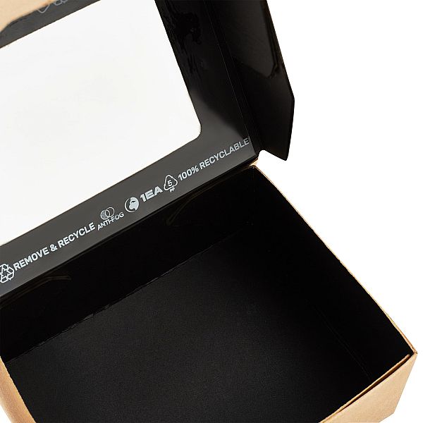 Toidukarp OneBox 350 ml, must, 80 х 100 x 40 mm, pakis 25 tk