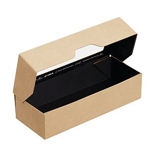 Toidukarp OneBox 500 ml, must, 70 х 170 x 40 mm, pakis 25 tk