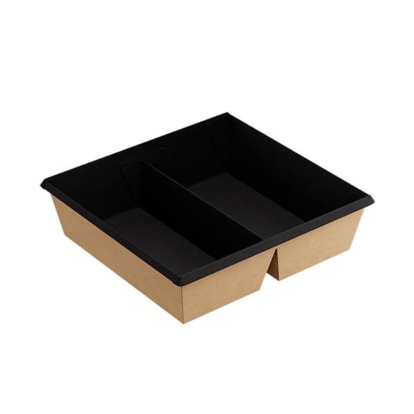 OneClick bottom 1200 ml black, 2-compartments, 170 х 180 x 55 mm, 20 pcs per pack