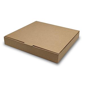 Brown kraft pizza box, 24 x 24 x 3,5 cm, 100 pcs per pack