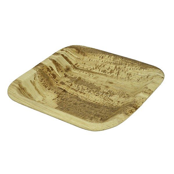 Palm leaf plate, square, 254 mm, 25 pcs per pack