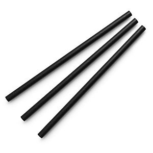 Cocktail black 6mm paper straw, 5.5in, 250 pcs per pack