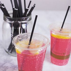 Cocktail black 6mm paper straw, 5.5in, 250 pcs per pack