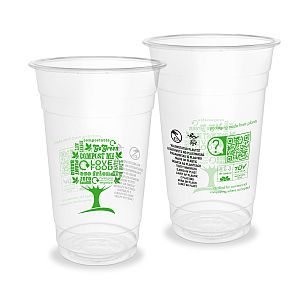 PLA cold cup, 600 ml, Green Tree, 96-series, 50 pcs per pack