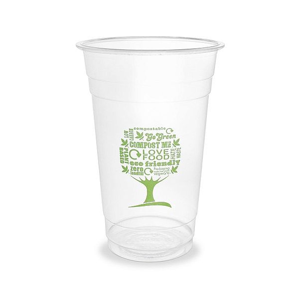 Kylmän juoman lasi, PLA, 600 ml, Green Tree, sarja 96, 50 kpl per pakkaus
