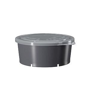 Reusable bowl with a transparent lid, black, 1250ml, 180mm, 20 pcs per pack