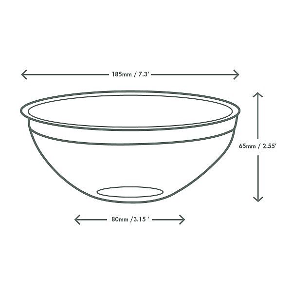 PLA BON APPETIT food bowl, 720 ml, 185-series, 75 pcs per pack