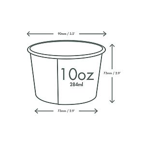 Soup container, 300 ml, 90-series, 50 pcs per pack