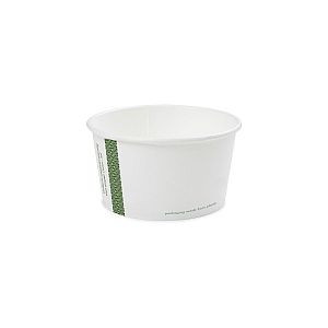 Контейнер для супа из белой бумаги с покрытием из кукурузного крахмала, 360 мл, серия 115, в пачке 25 шт