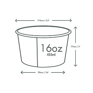 Soup container, 480 ml, 115-series, 25 pcs per pack