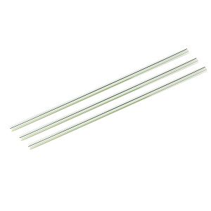 Transparent straw “Jumbo” with a green stripe, PLA, 210 mm, 300 pcs per pack