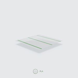 Transparent straw “Jumbo” with a green stripe, PLA, 210 mm, wrapped, 300 pcs per pack