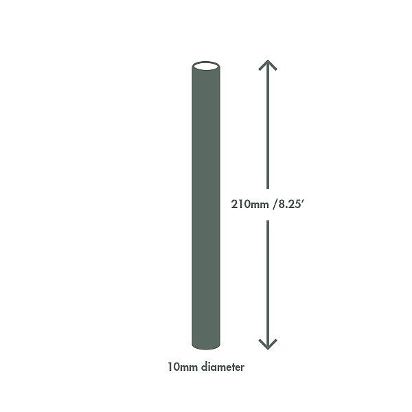 Transparent straw “Jumbissimo” with a green stripe, PLA, 210 mm, 120 pcs per pack