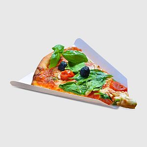 Уголок для пиццы из переработанного картона с жиростойким покрытием на растительной основе, в пачке 1000 шт