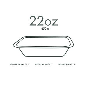 22oz/650ml gourmet base (fits lid 4), natural, 50 pcs per pack