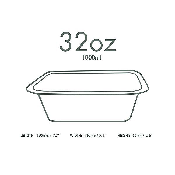 32oz/1000ml gourmet base (fits lid 4), natural, 50 pcs per pack