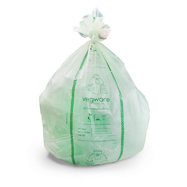 Kompostējams atkritumu maiss, 140 l, iesaiņots 10 gabali