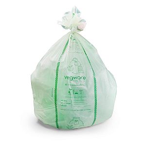 Kompostējamais atkritumu maiss ar rokturiem, 30 l, iesaiņots 25 gabali