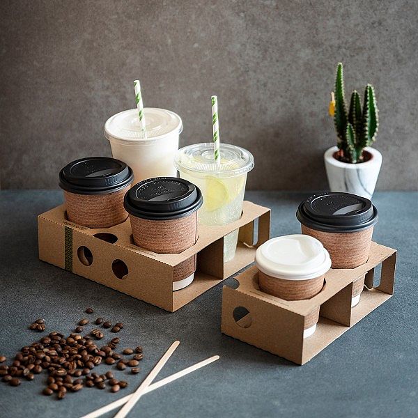 Splittable card cup carrier, 130 pcs per pack