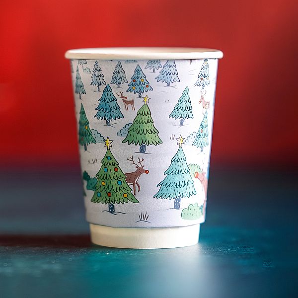 Hot drink cup, 360 ml, “Festive cups” 89-series, 25 pcs per pack