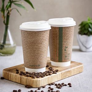 Double wall kraft cup, 480 ml, brown, 89-series, 20 pcs per pack