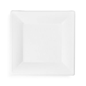 Bagasse square plate, 250 mm, 50 pcs per pack