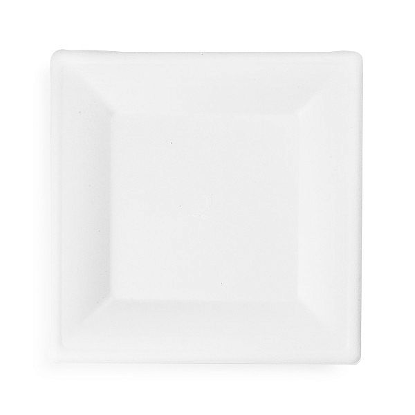 Kvadrātveida šķīvis no cukurniedrēm, 250 x 250 mm, iesaiņots 50 gabali